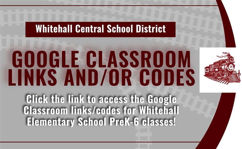  Attention WES PreK-6 Students and Families: Google Classroom links and/or access codes 